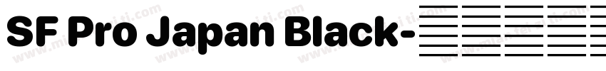SF Pro Japan Black字体转换